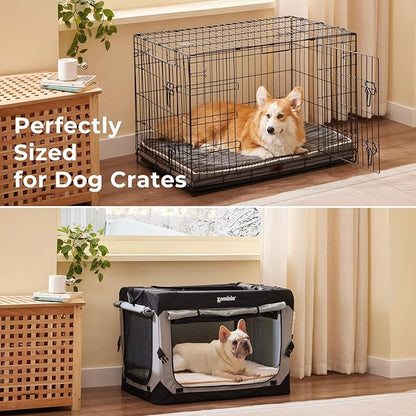 XXL Dog Bed for Crate - Extra Large Orthopedic Pet Beds with Removable Machine Washable Cover, Egg Crate Foam Puppy Pad, Suitable for Pet Up to 100 lbs, 47"x29"