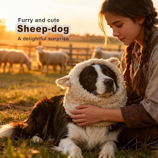 Funny Reindeer Moose Dog Costume - Cute Furry Pet Wig for Halloween & Christmas