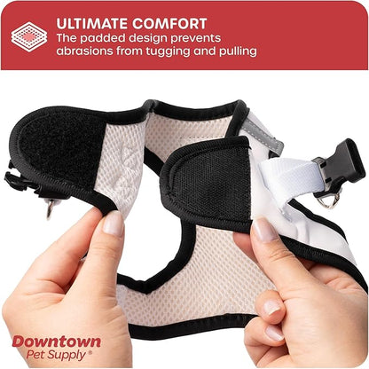 Downtown Pet Supply Step in Dog Harness for Small Dogs No Pull, Large, Doodle - Adjustable Harness with Padded Mesh Fabric and Reflective Trim - Buckle Strap Harness for Dogs