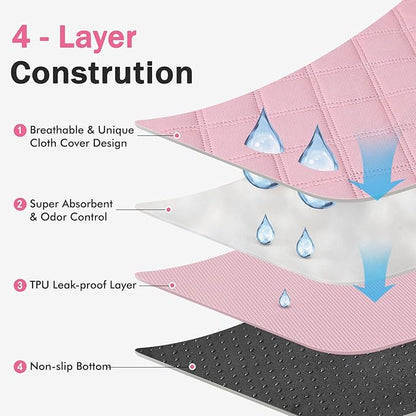 Dog Cat Playpen, Puppy Pet Playpen Indoor for Small Dog Crate Tent Cage Outdoor, Portable Pop Up Dogs Enclosure Kennel with Carrying Case for Dogs/Cats/Rabbits(Pink, Small with pad)