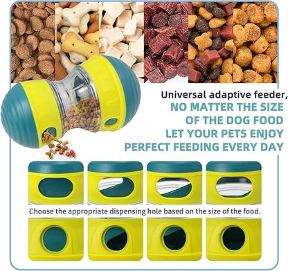 Interactive Dog Toys to Keep Them Busy, Puppy Puzzle Adjustable Food Dispenser Slow Feeder, Enrichment Treat Dispensing Toy Ball for Large/Medium/Small Breed Dogs Pet Gift, Yellow