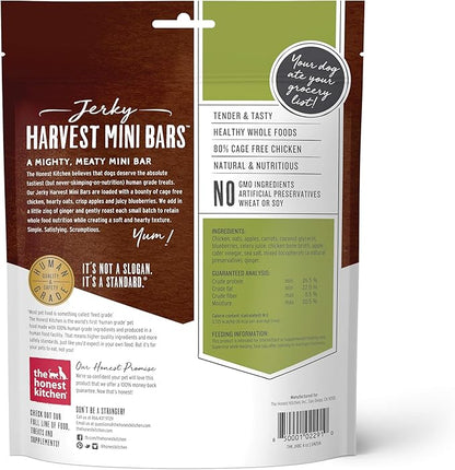 The Honest Kitchen Jerky Harvest Mini Bars: Chicken Recipe With Apples & Blueberries, 4 oz Bag