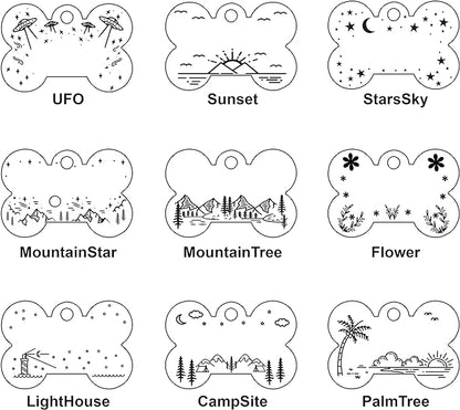 Personalized Dog Tag with 5 Lines of Custom Deep Engraved Durable Stainless Steel Pet ID Name Tag Designer Small Size Bone