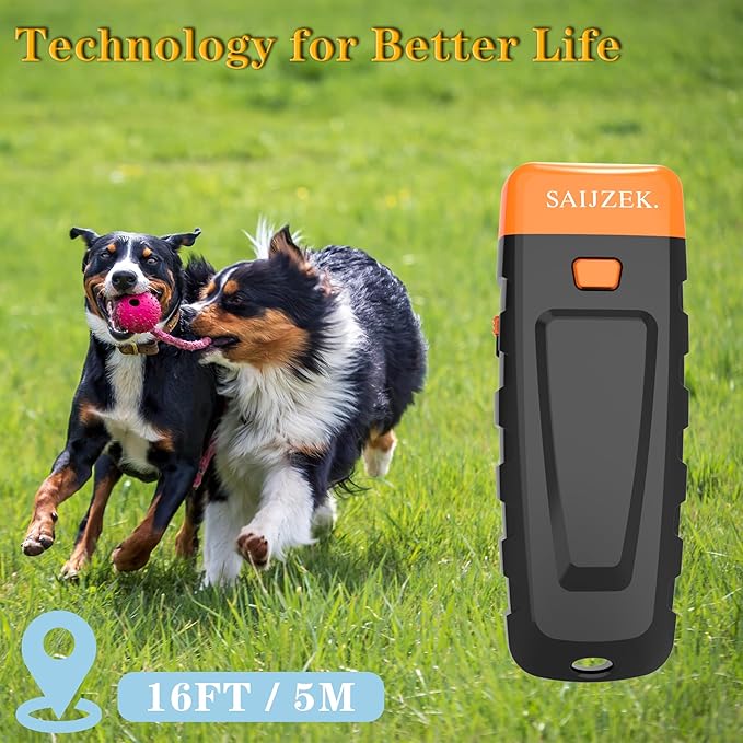 Ultrasonic Dog Trainer | Bark Deterrent Training Device | Anti Barking Silencer | Barks No More Devices | Stop Control Dogs Bad Behavior | Stopper Corrector Clicker Repellent
