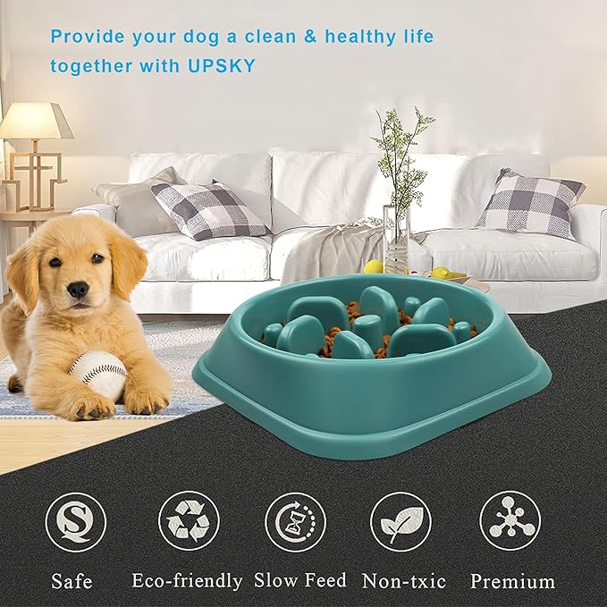 UPSKY Slow Feeder Small Dog Puzzle Bowl Feeder - Anti-Slip, Anti-Bloat, Anti-Choking