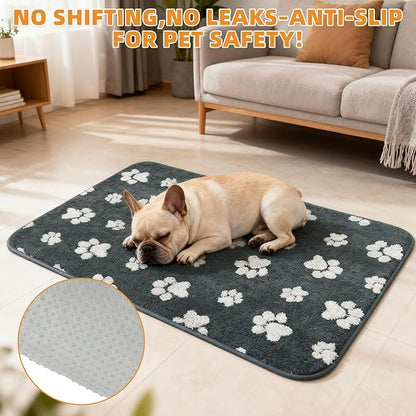 KOOLTAIL Washable Pee Pads for Dogs, 4 Pack Super Absorbent & Ultra Soft Warm Plush Puppy Potty Training Pads, Quick Dry & Leakproof Reusable Pet Mats Whelping Pad for Floor,Crate,Couch,18x24in