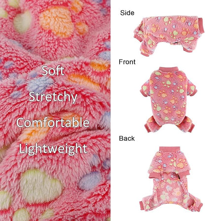 Dog Sweaters for Small Dogs Winter Pet Clothes Puppy Clothes Boy Girl Fleece Small Dog Pajamas Jumpsuits Doggie Outfits for Chihuahua Yorkie Cat Apparel