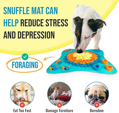 30" Snuffle Mat For Dogs, Dog Sniff Mat for Mental Stimulation and Enrichment, Slow Feeder Interactive Dog Toys to Encourage Natural Foraging, Adjustable Snuffle Mat for Dogs Large Breed