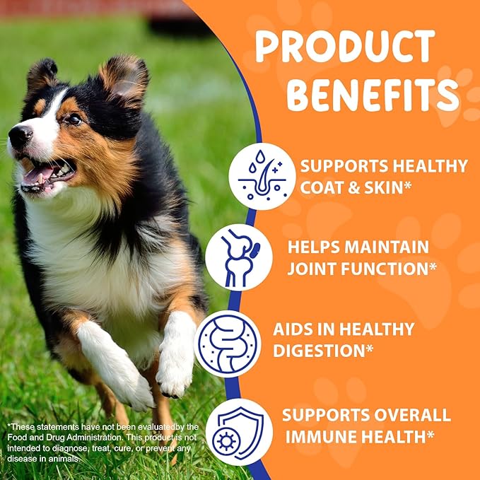 Collagen for Dogs - Liquid Collagen Supplement Drops for Dog, Itch Relief for Dogs, Boosts Skin & Coat, Joint Health, Digestion, Immunity, 60ml