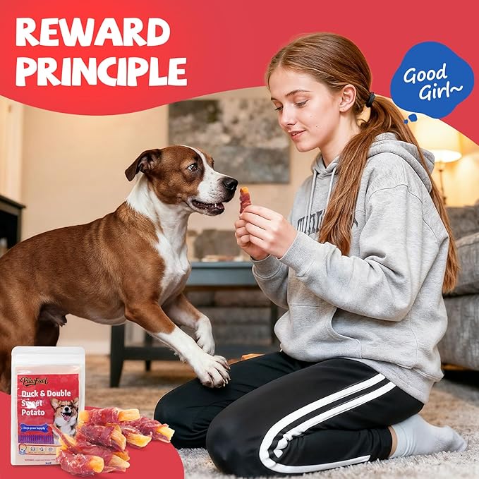 Dog Treats Duck Wrapped Yellow Purple Sweet Potato Chews for Dogs Jerky Dental Care Treats. High Protein Healthy Suitable for Small Medium and Large Dogs for Eating Training Rewards. 14.11 Oz