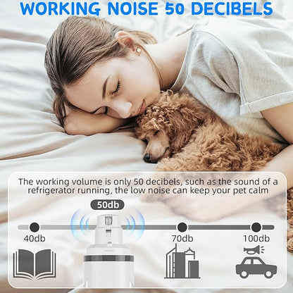 2025 Upgraded Silent Groom Pro Nail Grinder,2-Speed Dog Nail Trimmer with 2 Replacement Grinding Heads,Pet Paws Grooming Smoothing Tool for Cats and Dogs