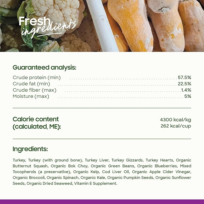 smallbatch Pets Freeze-Dried Raw Dog Food – Turkey Recipe – 7oz Small Bites – High Protein, Grain Free – Complete Meal or Topper – Made in USA with Organic Superfoods7 Oz, Turkey