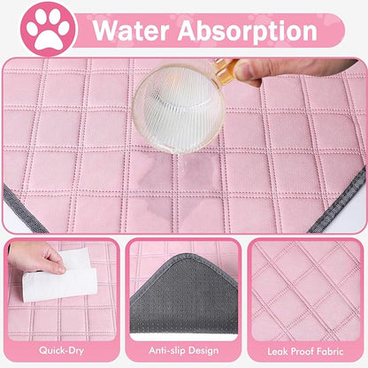 Dog Cat Playpen, Puppy Pet Playpen Indoor for Small Dog Crate Tent Cage Outdoor, Portable Pop Up Dogs Enclosure Kennel with Carrying Case for Dogs/Cats/Rabbits(Pink, Small with pad)