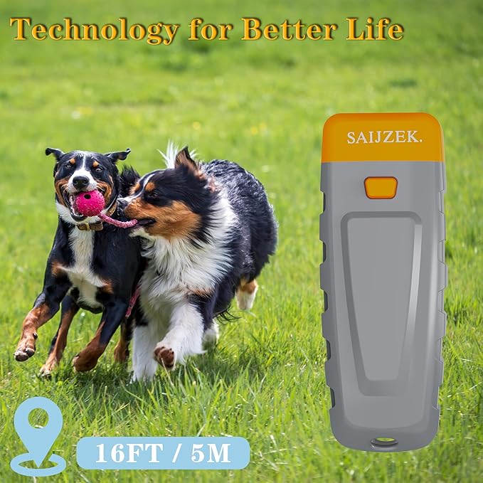 Ultrasonic Dog Trainer | Bark Deterrent Training Device | Anti Barking Silencer | Barks No More Devices | Stop Control Dogs Bad Behavior | Stopper Corrector Clicker Repellent