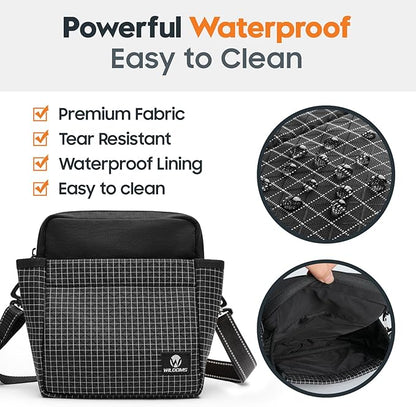 Dog Treat Pouch – Large Capacity with Magnetic Closure, Dog Walking Fanny Pack Built-in Poop Bag Dispenser, Clicker & Collapsible Bowl for Training & Walking - Black