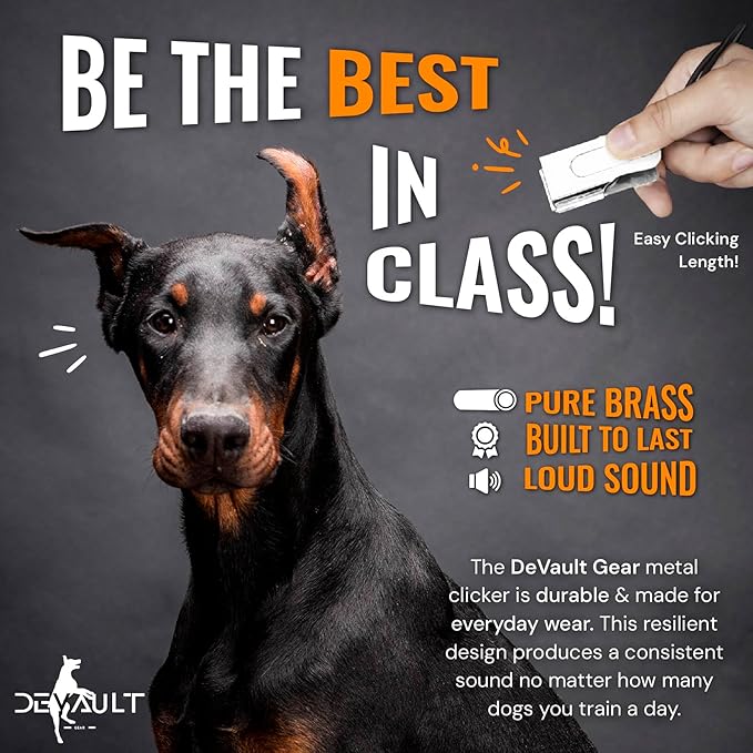 White Dog Clicker with Necklace - Clickers for Pet Training - Dog Training & Behavior Aids Easy to Carry with You Anywhere - Teach Your Dog Tricks or Reward His Behavior