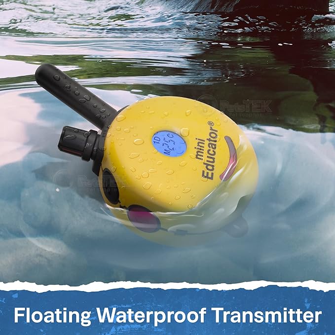 Educator ET-302 Mini E Collar for Dog Training with Remote - 1/2 Mile Range, Waterproof, 100 Blunt Stimulation Levels, Tone or Vibration Mode, Night Light for Small, Medium & Large Dogs (2 Dogs)