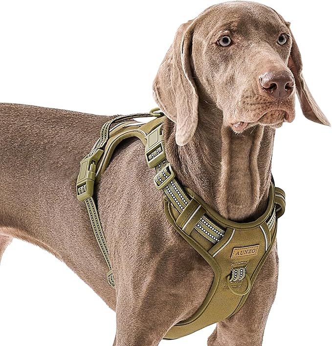 X-Large Dog Harness, No Pull Easy Walker Escape Proof Vest with Handle, Reflective Pet Harness with 2 Leash Clips and 3 Buckles, No Rub No Choke, Newfoundland Alaska German Shepherd Mastiffs, XL