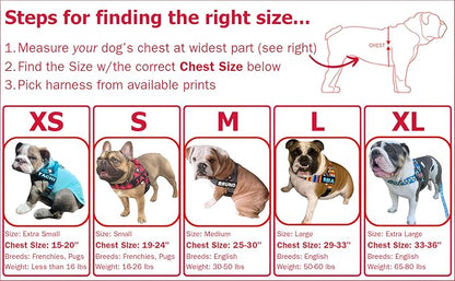 BULLHUG Adjustable Dog Harness– No Pull, No Choke – for English Bulldogs, French Bulldogs, Pugs & Broad-Chested Breeds – Easy, Safe Walks (Silver, Medium)