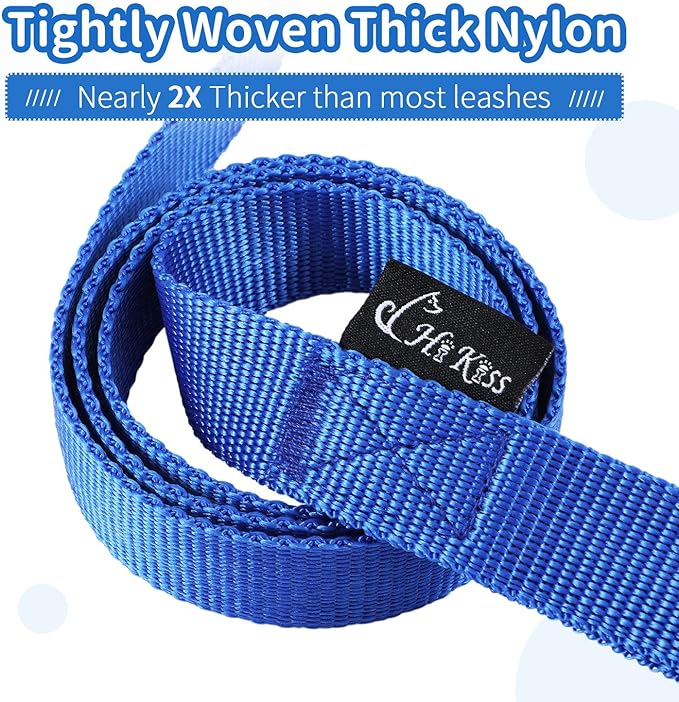 HIKISS Long Dog Leash Obedience Recall Training Agility Lead with Thickening Material for Large Dog - 15ft 20ft 30ft 50ft 100ft Training Leash(Blue 100ft)