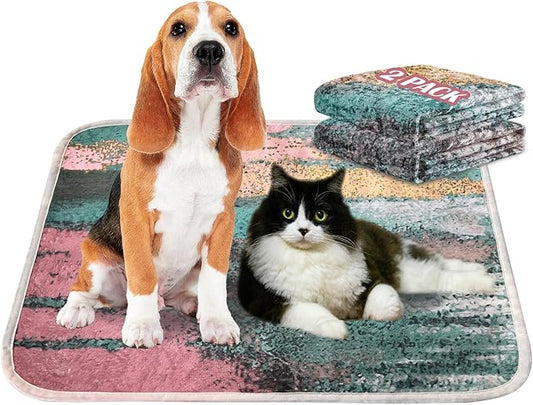 Qeils Washable Pee Pads for Dogs, 2 Pack Reusable Puppy Pads 36"x41" Super Absorbent Leakproof Dog Training Pads, Non-Slip Potty Pads for Crate, Floor, Couch, Whelping Pads Litter Mat Puppy Supplies