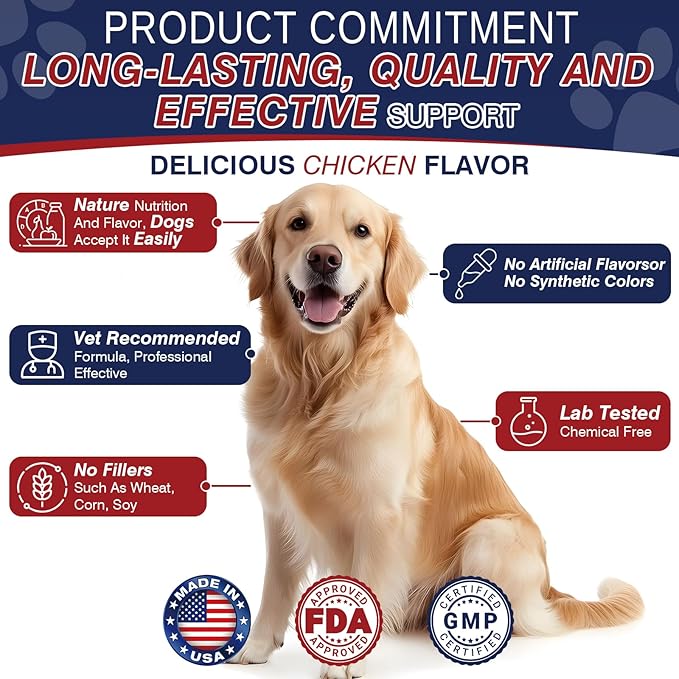 Dog Allergy Chews 200 Treats, Dog Allergy and Itching Skin Relief Bites Immune Support Dogs Probiotics for Yeast, Itchy Skin and Itchy Ears Anti Itch Licking Paws Treatment for Dogs Seasonal Allergies