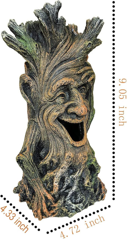 SLOCME Fish Tank Tree Trunk Decorations - Lifelike Hollow Tree Wood Ornament Resin Figurine, Fish Can Swim Through The Trunk Hole