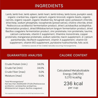 Stella & Chewy's Freeze-Dried Raw Lamb Meal Mixers- Dog Food Topper and Mixer - Made with 95% Grass-Fed Lamb, Organs & Bone - Perfect for Picky Eaters - Grain-Free - 35 oz