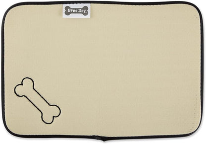 Bone Dry Machine Washable, Ultra Absorbent Pet Mat, 12x18", Gray Stripe