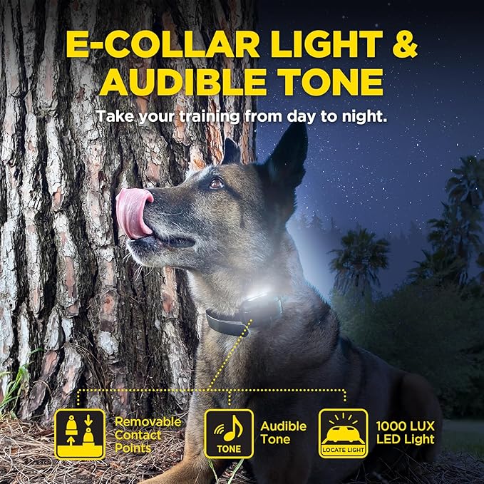 Dogtra 1900X E-Collar Additional Receiver 35 lbs+, 3/4 Mile Range, LED Light, 100 Levels of Precise Control for Stubborn Dogs, Waterproof, Boost for Quick Recall, Vibration, Safety Lock & Tone