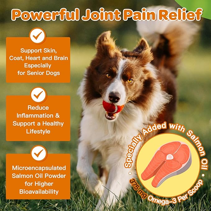 NATURE TARGET Glucosamine for Dogs, Joint Supplement for Dogs, Chondroitin, MSM, Turmeric, Omega 3, Support Hip & Joint Mobility - Dog Joint Pain Relief for Small & Large Breed, 9.52 Oz