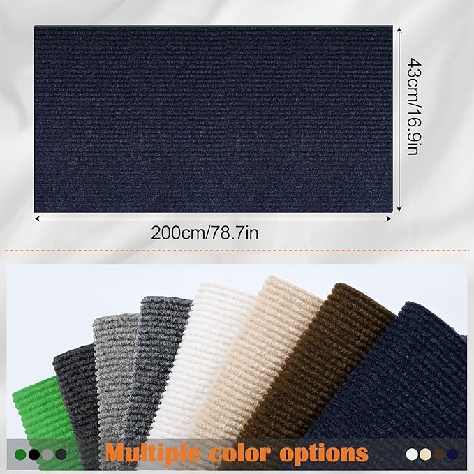 Cat Scratch Furniture Protector - 78.7" x 17" Trimmable Self-Adhesive Cats Claws Scratch Pads, DIY Cat Climbing Couch Protector for Scratch Post Cat Tree Replacement Indoor (Dark Blue)