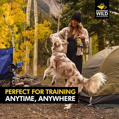 Training Treats for Dogs & Puppies – Elk & Venison Protein Puppy & Dog Treat – High Value, All-Natural, No Fillers, Grain-Free, No Artificial Preservatives – 4oz, 2 Bags