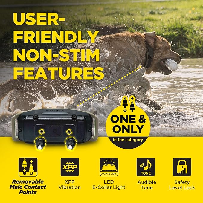 Dogtra 1900X E-Collar with Remote [New Edition] 35 lbs+, 3/4 Mile Range, LED Light, 100 Levels of Precise Control for Stubborn Dogs, Waterproof, Boost for Quick Recall, Vibration, Safety Lock & Tone