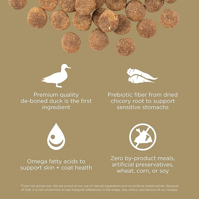 Go! Solutions Sensitivities Limited Ingredients, Grain-Free Dry Dog Food, Duck Recipe for Sensitive Stomach, 22 lb Bag
