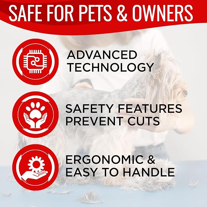Premium Dog Clippers for Grooming, High-Performance 2-Speed Corded Shears, Quiet and Reliable Grooming Kit for Dogs and Cats, SS100