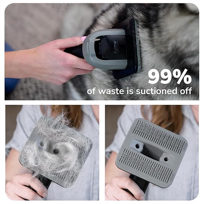 FurMe Original Pet Grooming Vacuum Kit - Cat & Dog Grooming Kit for Easy Pet Care at Home, Quiet & Safe Dog Hair Remover Machine with Brush, Clipper, Shedding & Cleaner Tools & 1L Canister