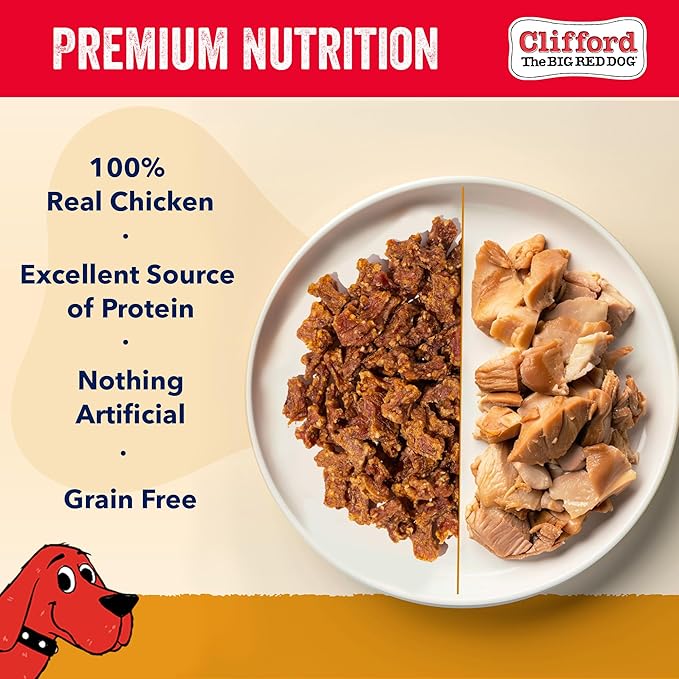 Clifford The Big Red Dog Soft Training Treats for Puppies and Dogs – Healthy, High Protein, Grain Free, Soft Puppy Treats for Small Dogs and Large – Real Chicken Mini Bites – 20oz