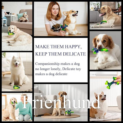 Frienhund 9-Pack Durable Dog Toys for Large Dogs: Durable Chew Toys for Large Breed, Indestructible Dog Toy for Aggressive Chewers, Dog, A for Furry Friends