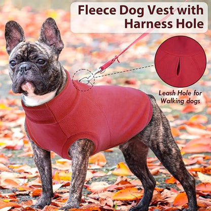 2 Pack Dog Sweaters Winter Fleece Sweatshirt Stretchy Vest Pullover for Dogs Clothes Warm Pet Pajamas Christmas for Meidum and Large Dogs