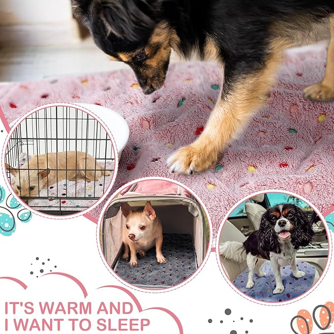 Reginary 4 Pcs Waterproof Guinea Pig Blankets Washable Small Animal Fleece Bedding Guinea Pig Cage Liners Reusable Training Pads Pet Pee Pad Sleep Mat for Hamster(Colorful Dot,24 x 47 Inch)