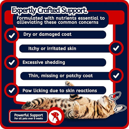 Itchy Pet Approved Krill Oil Bites - Up to 240 Day Supply - Hypoallergenic Skin & Coat Supplement - Shedding & Allergy Support for Dogs & Cats (2 Pack, Cheese)