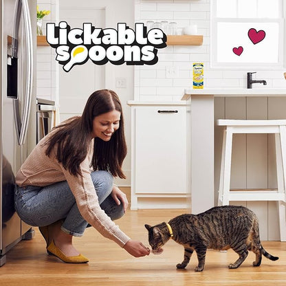 Temptations Lickable Spoons Adult Wet Cat Treat, Tasty Chicken and Savory Salmon Flavor, 4 Spoons, Pack of 12 (48 Total Treats)