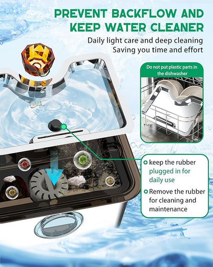 Dog Water Fountain for Large Dogs, 12L/ 3 Gallon Automatic Pet Drinking Fountain for Multiple Pets SUS 304 Stainless Steel, with Large Filter and Quiet Pump, No Spill, BPA-Free,