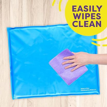 Hertzko Dog Mat & Chew Toy Set – Gel Pad with Innovative Gel Technology – Portable, Non-Toxic Pet Mat for Small to Medium Dogs & Cats up to 55 lbs – Ideal for Hot Days, Indoor & Outdoor Use