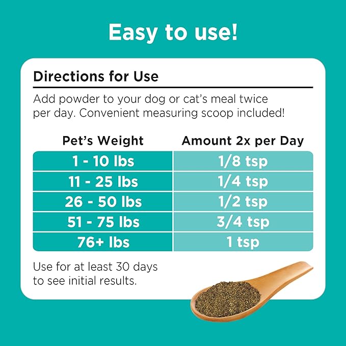 Solid Gold Cat & Dog Multivitamin Powder - Kelp Powder, Omega 3 & Vitamins for Dental, Digestive, Immune, Skin & Coat Health - Multi Vitamin for Dogs & Cats - Cat & Dog Food Additive Supplement - 5oz