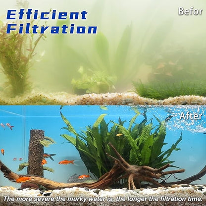 Aquarium Filter for 100-300 Gallons Tank, Powerful 660GPH Internal Fish Tank Filter, Pump Submersible Filter with Sponge for Large Fish Tanks, Turtle Tanks