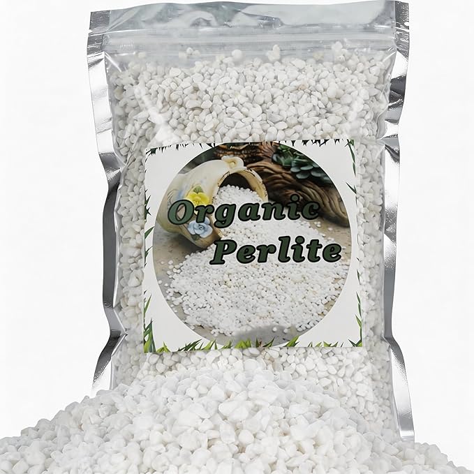 Organic Perlite for Plants, Soil Amendment for Enhanced Drainage and Growth, Ideal for Potting Mixes(2 Quart)