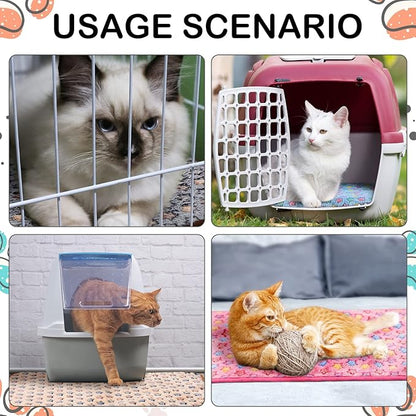 Reginary 4 Pcs Waterproof Guinea Pig Blankets Washable Small Animal Fleece Bedding Guinea Pig Cage Liners Reusable Training Pads Pet Pee Pad Sleep Mat for Hamster(Star Pattern,12 x 12 Inch)