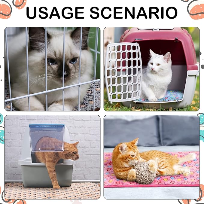 Reginary 4 Pcs Waterproof Guinea Pig Blankets Washable Small Animal Fleece Bedding Guinea Pig Cage Liners Reusable Training Pads Pet Pee Pad Sleep Mat for Hamster(Star Pattern,28 x 56 Inch)